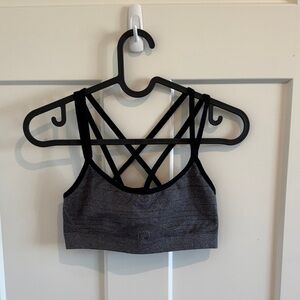 Smartwool Black and Gray Strappy Sports Bra